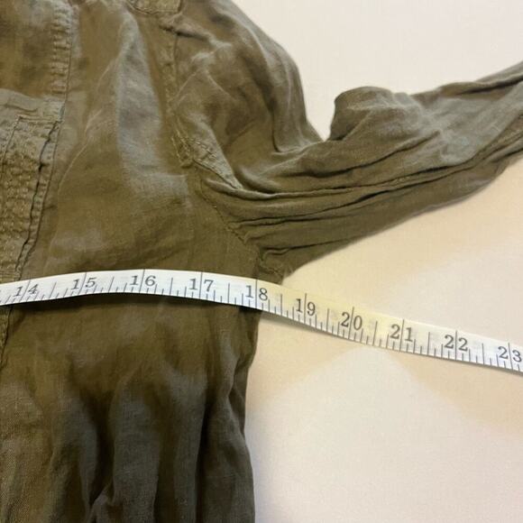Caslon dark green linen utility zip up jacket XS - Picture 9 of 9